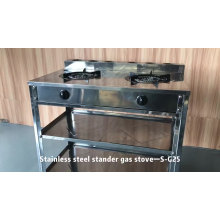 Portable double burner butane gas stove stainless steel stove